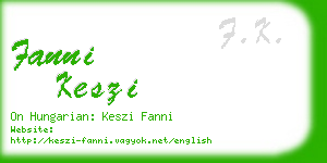 fanni keszi business card